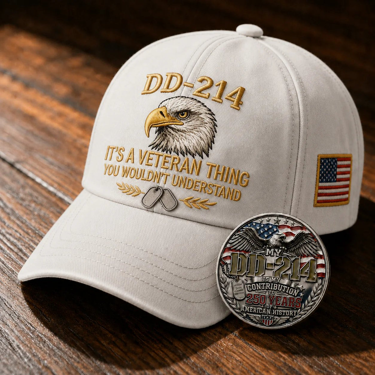DD-214 Veteran 3D Embroidered Cap - “IT'S A VETERAN THING YOU WOULDN'T UNDERSTAND”🎁 Free Badge With Every Cap Purchase