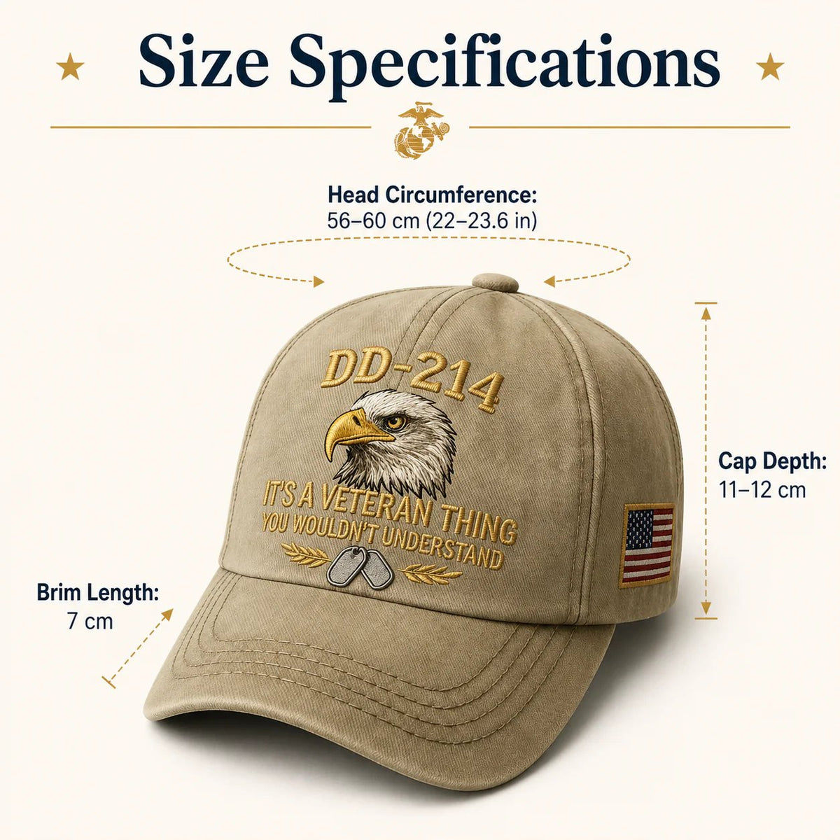 DD-214 Veteran 3D Embroidered Cap - “IT'S A VETERAN THING YOU WOULDN'T UNDERSTAND”🎁 Free Badge With Every Cap Purchase